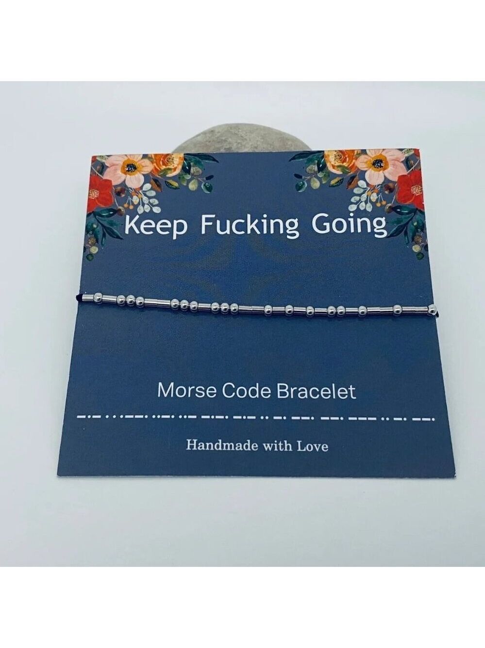 ($8) Keep F*cking Going Morse Code Bracelet